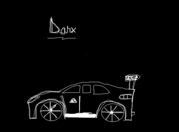 Black Background Drawing