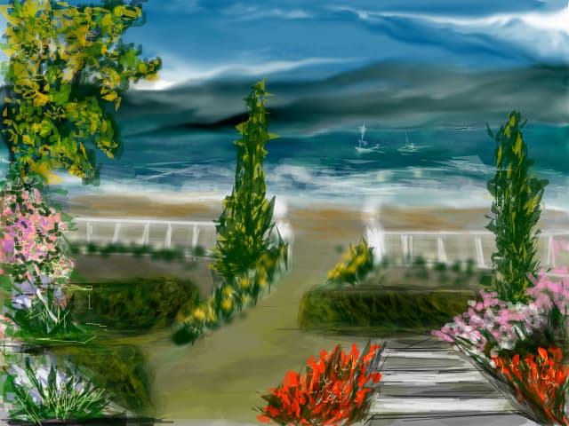 terasa la mare
