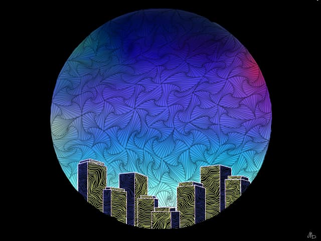City in a circle