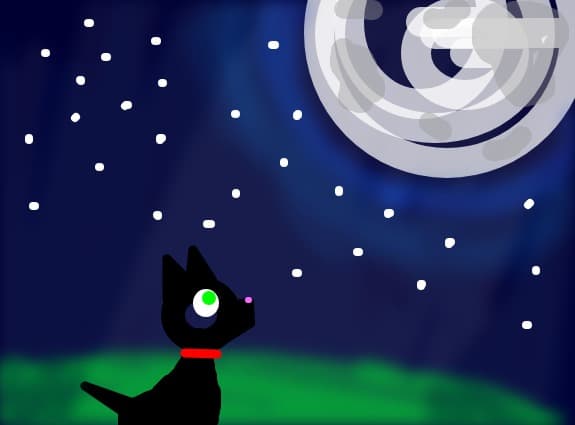 cainele abrorbit de luna