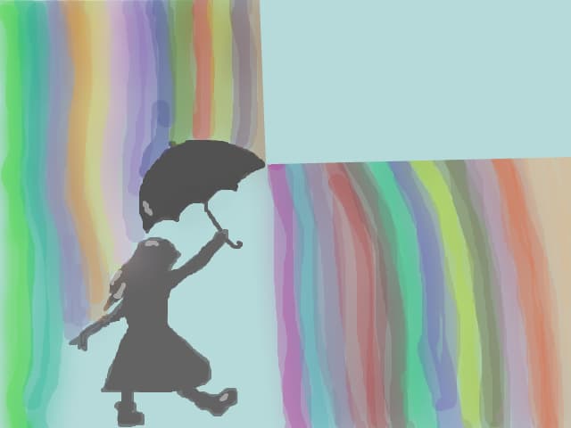 girl in rain