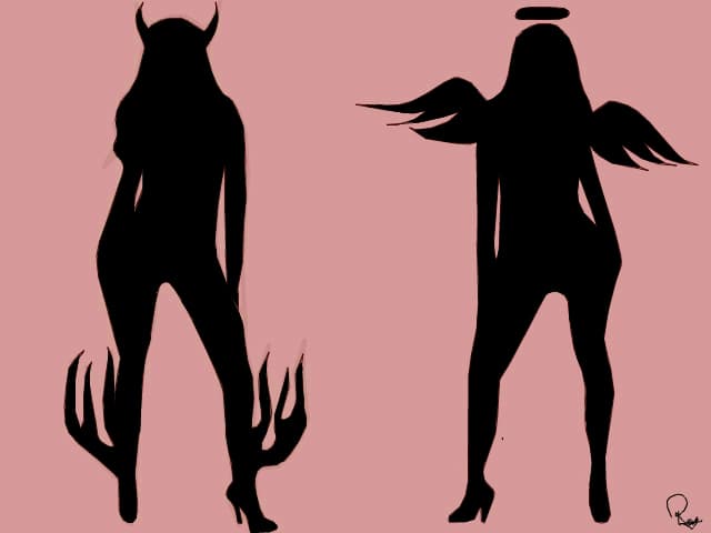 the angel and the devil in the sexy version