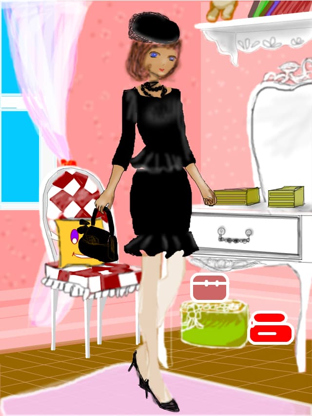 Lady in black