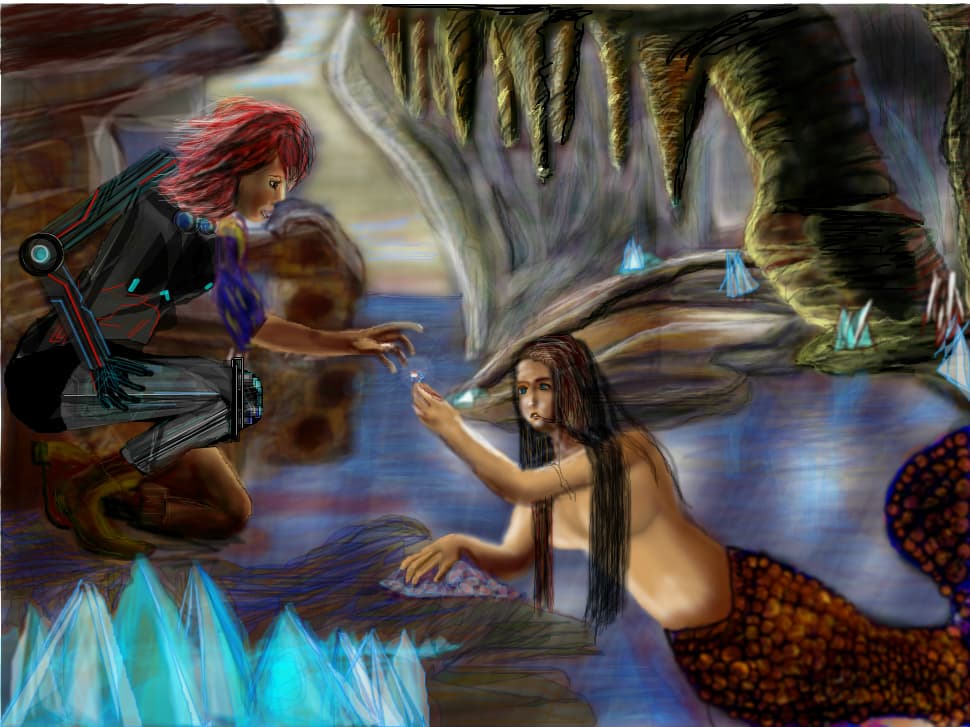 Bionic Girl and mermaid