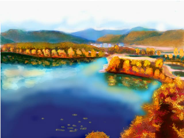 Small part of Danube in Austria