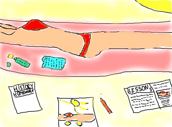 A body in the sun