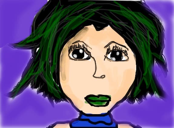 emo green girl
