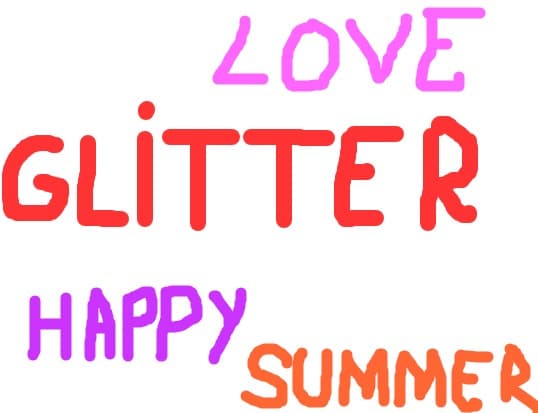 glitter text