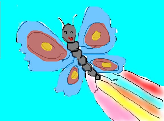 fluturele curcubeu