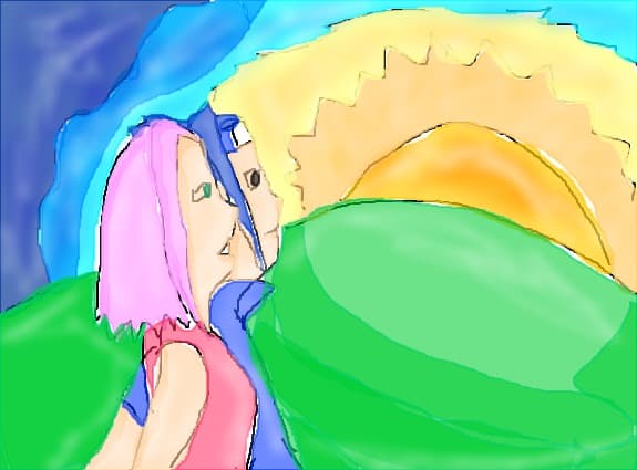 sasuke si sakura la apusul soarelui