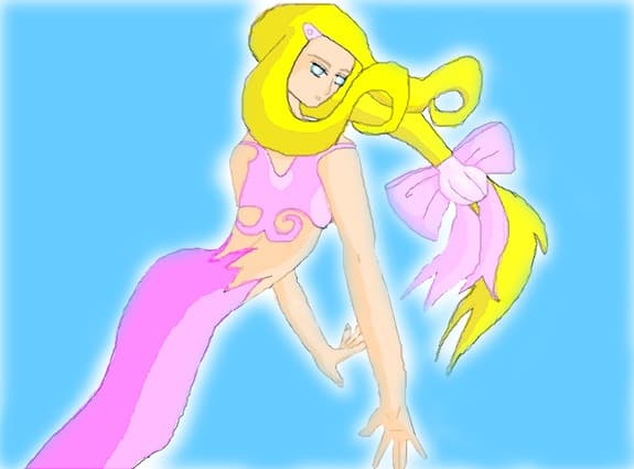 anime pink mermaid