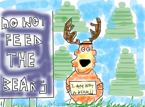 do not feed the bears