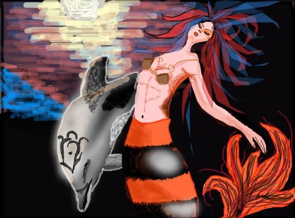 sirena si delfinul ei...