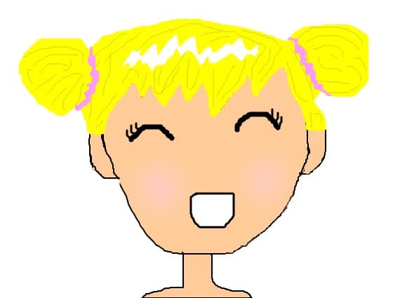 Happy anime girl