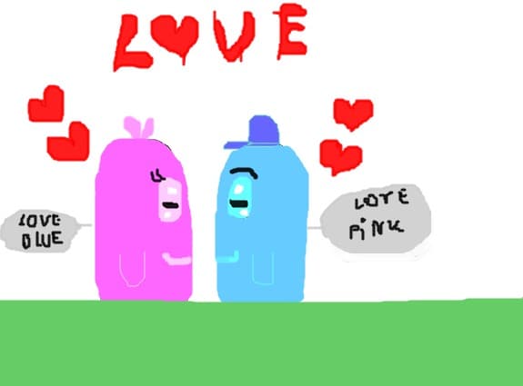 Blue and Pink