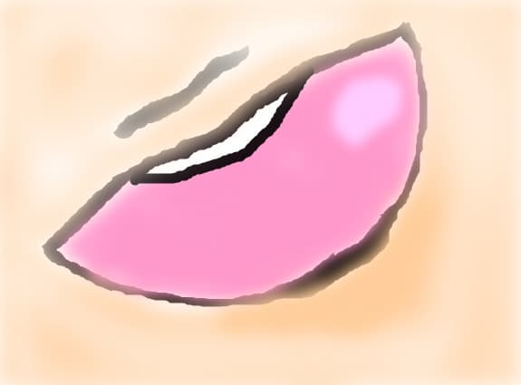 When I kiss you\'re lips.....