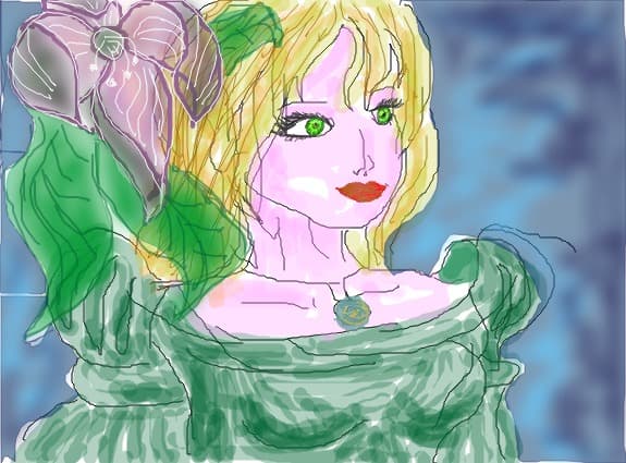 doamna cu floare