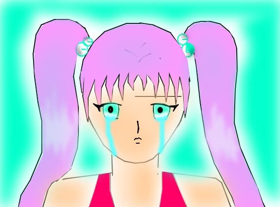 anime girl crying