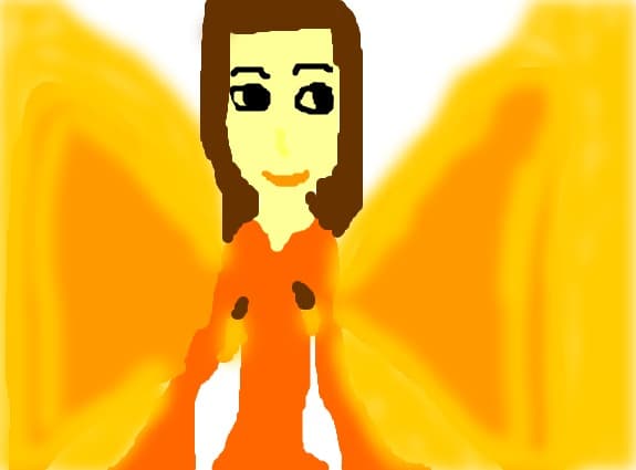 Sun Anime Girl Butterfly