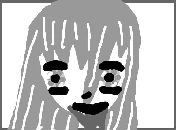 animegirl alb-negru si gri