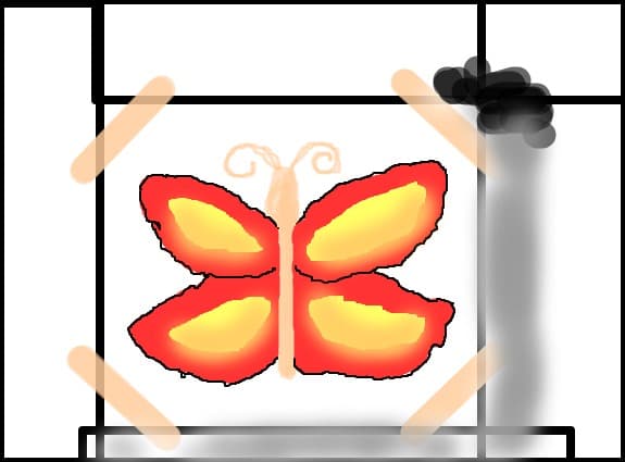 un desen cu un fluture!