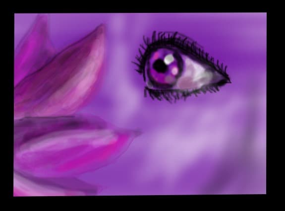 ..purple eye...