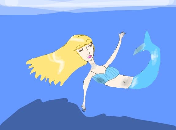 mermaid in water