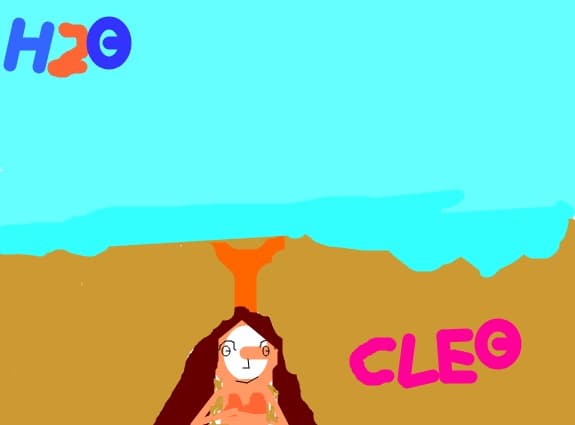 h20-Cleo pe plaja