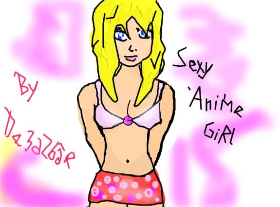 anime girl retusat