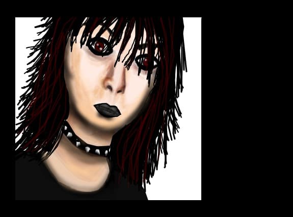 goth-rock girl ... :-@