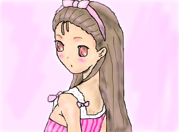 ..pink anime girl..
