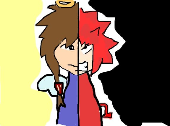 angel and demon chibi
