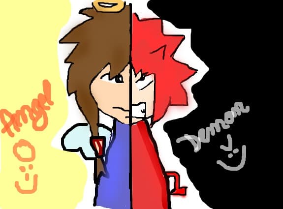 demon and angel