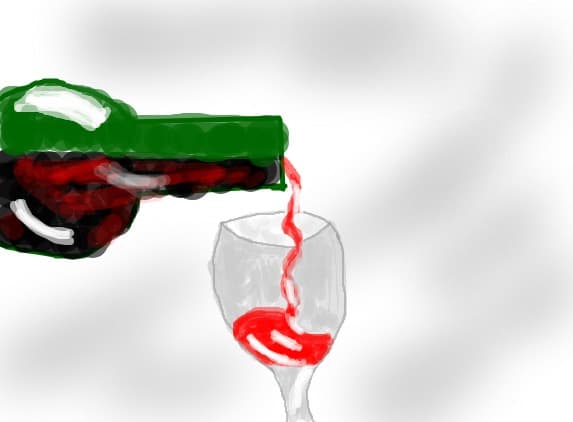 Paharul sticla si vinul