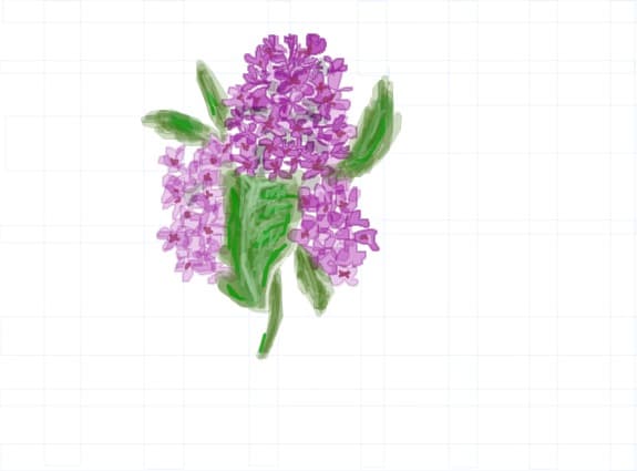 Desen 4699 modificat:flori de liliac