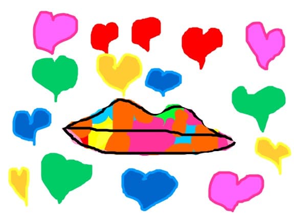 buze multicolore