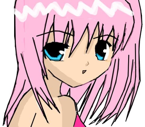 anime girl pink