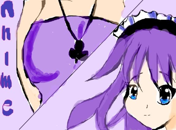 anime purple girl
