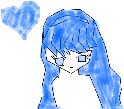 blue girl: mai am de facut: yellow, red, purple, black, si inka una CURCUBEU!