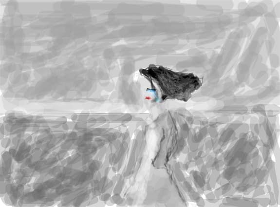 sad girl(oricine mai are un desen plin cu melancolie)