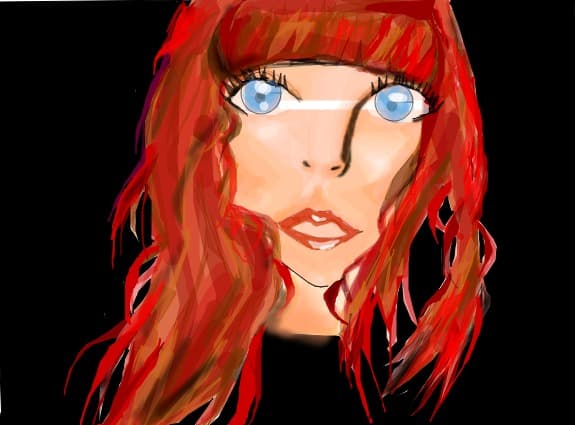 ..winter with red hair......