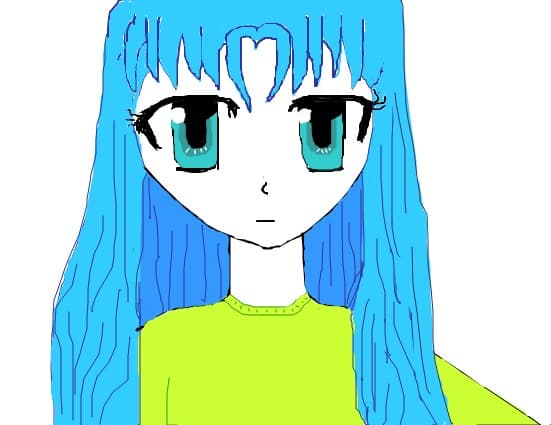 Blue anime girl