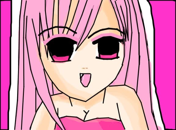 pink anime girl
