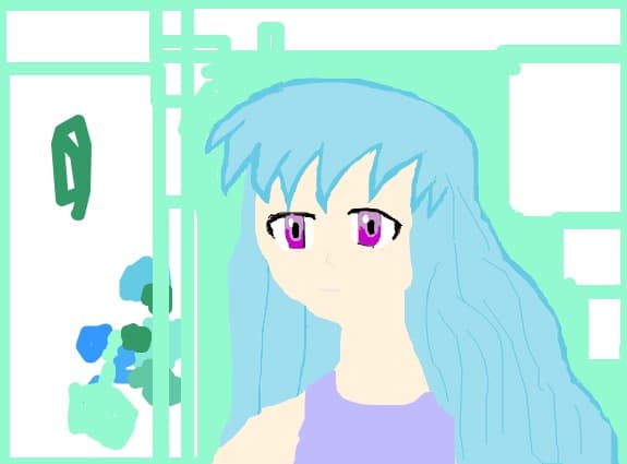 Blue Anime Girl