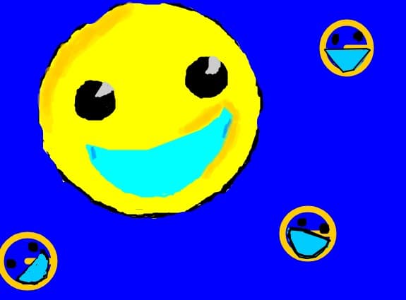 :)   :)    :)          :)