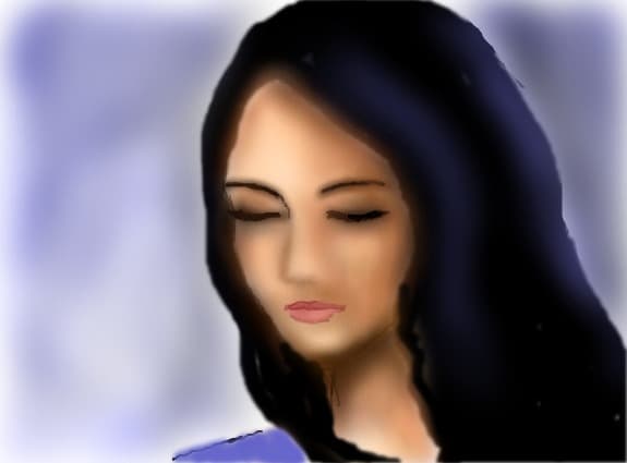 Cu parul negru ca abanosul...