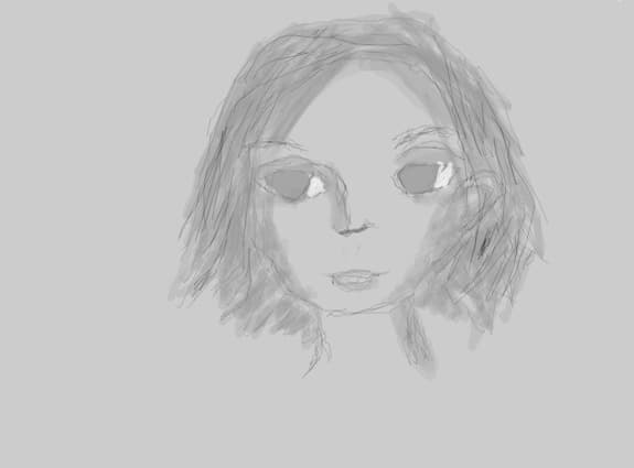 portret alb-negru