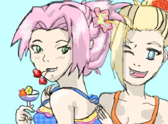 ino si sakura!!!e primul meu desen asa ca vreau sa-ma votati cu note bune!!!si va rog multe commuri