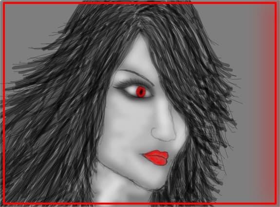 Gurl with red eyes &amp; red lips