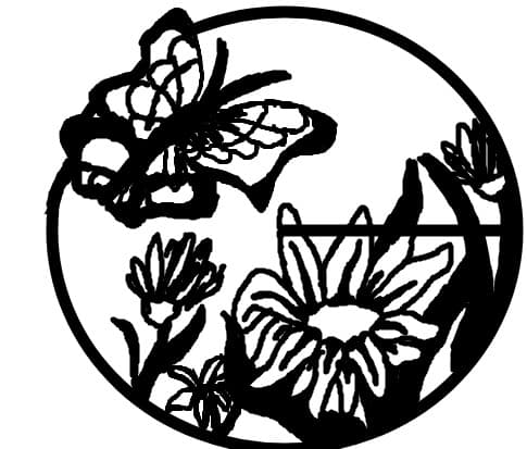 butterfly and flowers